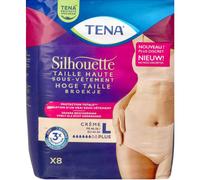 Tena Silhouette Plus Sous-Vêtements Jetables Taille Haute Couleur Crème Taille L 8 Pièces