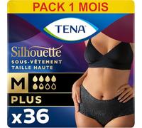 TENA Silhouette Plus Taille Haute - Sous-Vêtements Absorbants - S | Triple Protection Fuites, Humidité & Odeurs - Respirant - Testé Dermatologiquement - Sans Parfum