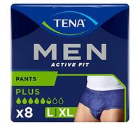 Tena Sous Vêtement Homme Active Fit Taille L Bleu, 8 unités