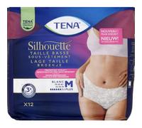 TENA Sous-vêtement Silhouette Taille basse Blanc Normal Taille M 12 unités