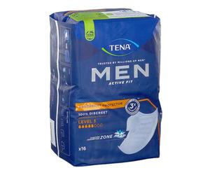 TENA Tena Lot de 16 serviettes d'incontinence pour homme Protection maximale Absorption maximale