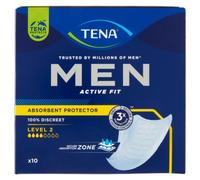 Tena Protections pour hommes - Niveau 2 (absorption moyenne) - 10 pièces - Partie souple multicolore