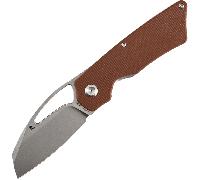 Tenable Goblin L - Stonewashed 14C28N with Brown Micarta handle B3016A4