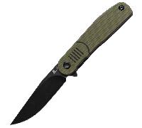 TENABLE KNIVES Einar Blackwash Nitro-V 0.137''/3.5mm Olive Green & Black G10 T2072A1