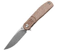 TENABLE KNIVES Einar Stonewashed Nitro-V 0.137''/3.5mm Micarta Marron T2072A5