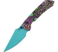 Tenable Knives Fenrir Revêtement Vert Clair 14C28N, Jade G10+ Impression Mort-vivant Violet
