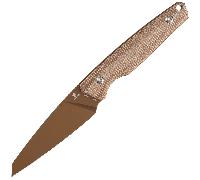 Tenable Parr Rose Gold Coated 14C28N Brown Micarta G011B7