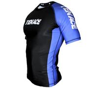 Tenace Jiu Jitsu T-shirt de compression pour entraînement MMA, BJJ, Grappling Rashguard, bleu, M