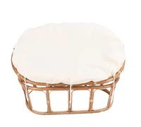 TENAGE Housse de Coussin Double Papasan Uniquement, Housse de Coussin Confortable Double Papasan, Housse de Coussin de Chaise Papasan à Fermeture éClair Lavable en Machine 67 * 47inch White