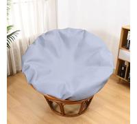 TENAGE Papasan Housse de coussin imperméable avec fermeture éclair et attaches - Lavable en machine - Pour intérieur et extérieur - 170 cm - Gris