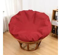 TENAGE Papasan Housse de coussin imperméable avec fermeture éclair et attaches - Lavable en machine - Pour intérieur et extérieur - 90 cm - Rouge