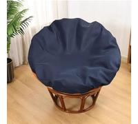 TENAGE Papasan Housse de coussin imperméable avec fermeture éclair et attaches - Lavable en machine - Pour intérieur et extérieur - 110 cm - Bleu marine