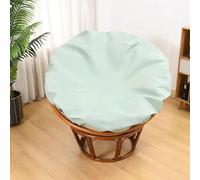 TENAGE Papasan Housse de coussin imperméable avec fermeture éclair et attaches - Lavable en machine - Pour intérieur et extérieur - 130 cm - Vert clair