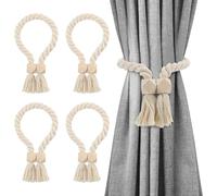 TenaLucy 2 Pièces Embrasse Rideau Aimantée, Jeu Aimant Magnétique Accroche Rideau sans Percage, Support Tringle Rideaux Barre Rideaus sans Percage Anneaux Rideaux, pour Maison,Bureau,Décoration