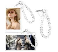 TenaLucy 2 Pièces Porte Carte Photo Kpop,Kpop Porte Carte Photo en Acrylique Acryl Kpop Photocard Holder Support de Carte Photo Kpop en Acrylique Organisateur de Carte Photo Kpop avec Porte Clés