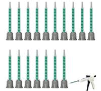 TenaLucy 20 Pièce Buses de Mélange Epoxy,Mélangeur Statique Mélangeurs Statiques Buse de Mélange Statique Tube de Mélange de Colle Buses de Mélange Carrées,pour Pistolet à Colle 2K,Pistolet Colles AB