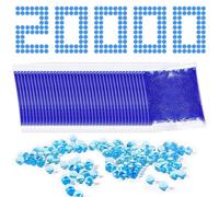 TenaLucy 20000 Pièces Perles d'eau de Munitions, 40 Paquets Gel Blaster Gellets pour Recharge de Munitions, 7-8mm Bille d'eau, Bleu Billes Hydrogel pour Plantes e Vase