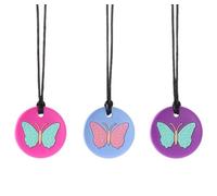 TenaLucy 3 Pièces Collier a Macher, Silicone Collier de Mastication Enfant Machouilleur Enfant Colliar Mastication Enfants Callier a Macher Enfants tdah pour Bebe Dentition Autistes Garçons Filles(HD)