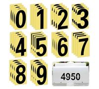 TenaLucy 40 Pièces Chiffre Autocollant,Étanche Autocollant de Numéros Boîte aux Lettres Chiffres Adhesifs Autocollants Numéro Maison Extérieur,0-9 Autocollants Chiffres(Grand,Noir)
