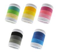 TenaLucy 5 Pièces Bandeau de Transpiration Poignet Coton Sport Fitness Bras pour Basketball Football Tennis Course Hommes Femmes Enfants