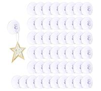 TenaLucy 50 Pièces Crochet Ventouse Vitre Crochete À Ventouses Transparente | Ø4cm Plastique Ventouse Crochet, Crochets Muraux avec Ventouses Vitre pour Couronnes de Noël Suspendre Lumineuses Décorations