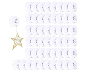 TenaLucy 50 Pièces Ventouse Crochet,Crochet Ventouse Vitre Crochete À Ventouses Transparente Crochete Muraux avec Ventouses Vitre Crochets Ventous Puissante Salle de Bain Crochets Multi-Usages(Ø 4cm)