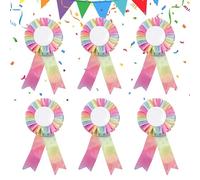 TenaLucy 6 Rosettes de Cheval,Rosettes pour Chevaux Hobby Horse Accessoire Hobby Horse Rosettes pour Gagnants Rosettes de Cheval Dorées Nœuds de Tournoi pour Chevaux Nœuds Décoratifs Rubans