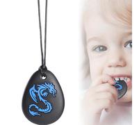 TenaLucy Collier a Macher,Silicone Collier de Mastication Enfant Machouilleur Enfant Collier Mastication Enfant Collier a Macher Enfant tdah,pour Bebe Dentition Autistes Garçons et Filles(Bleu)