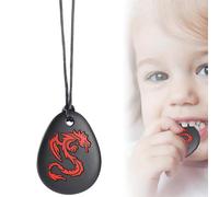 TenaLucy Collier a Macher,Silicone Collier de Mastication Enfant Machouilleur Enfant Collier Mastication Enfant Collier a Macher Enfant tdah,pour Bebe Dentition Autistes Garçons et Filles(Rouge)