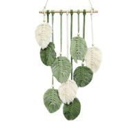 TenaLucy Grande Tenture Murale Macramé, Deco Murale Boheme Macramé Tenture | Tapisserie Feuille Coton Fait Main, Kit Macramé DIY pour Décoration Murale en Feuille Kit Macramé Pour le Salon La Chambre