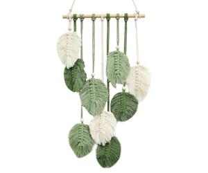 TenaLucy Grande Tenture Murale Macramé, Deco Murale Boheme Macramé Tenture | Tapisserie Feuille Coton Fait Main, Kit Macramé DIY pour Décoration Murale en Feuille Kit Macramé Pour le Salon La Chambre