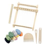 TenaLucy Loisirs Créatifs Adultes Tricotin, En Bois Metier a Tisser Perle, Facile à Utiliser Metier a Tisser, Ses Creative Machine à Tricoter, Kit Creatif Adulte Tissage pour Tissage Décoration