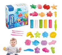 TenaLucy Lot de 21 accessoires de pétrissage avec 12 outils de pâte à modeler océan avec 5 outils de pâte à modeler et 4 couteaux, accessoires de pétrissage DIY Ocean pour enfants