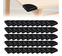 TenaLucy Lot de 50 protections de coins pour bébé - Souple - Protection des coins de table pour bébé - Protection des coins de table - Autocollants - Noir