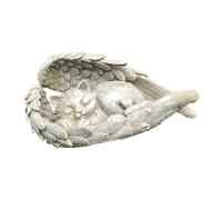 TenaLucy Statue Commémorative pour Animaux de Compagnie Statue D'Ange pour Animal de Compagnie Statue Chat Statue Commémorative D’Ange Chien Statue Pierre Commémorative pour Animaux de Compagnie(Chat)