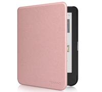 Tenano Étui en Tissu pour Kobo Clara Colour/BW/2E, Tolino Shine Colour/Shine 5/4, Housse de Protection avec Fonction Veille/Réveil Automatique, Or Rose