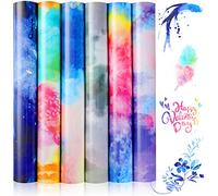 Tenare 6 Feuilles Rouleau Flex Thermocollant pour Tissu | Transfert Textile Thermocollant, Vinyle Thermocollant pour Cricut Silhouette Cameo, Facile à Couper et à Désherber