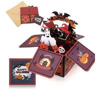 Tenare Carte Pop-up d'Halloween Cartes d'Halloween 3D avec Enveloppe et Petite Carte de Vœux d'Halloween Carte de Fête d'Halloween Amusante pour Cadeaux d'Étudiants Enfants Famille
