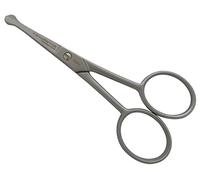 Tenartis Ciseaux Barbe, Moustache, Poils du Nez, Oreilles et Visage avec Lames Droites - Fabriqués en Italie (Acier inoxydable)