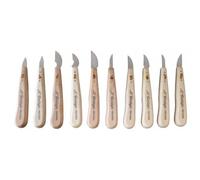 Tenartis Couteau de Sculpture, Set 10 pieces - Fabriqué en Italie