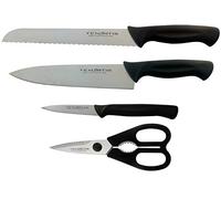 Tenartis Set de 4 Couteaux et Ciseaux de Cuisine Prestige Fabriqué en Italie