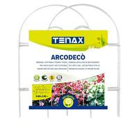 TENAX Arcodeco Blanc 46 cm x 250 cm Bordure en Acier Plastifié pour Jardins et Massifs