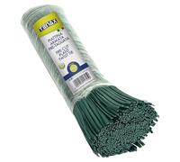 TENAX Attache-Câble en Plastique Renforcé Pré-découpée 20 cm Vert avec Fil d’Acier Gainé PVC