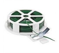 TENAX Attache de Câble en Plastique Renforcé Vert 30 m (avec coupeur), Fil d’Acier Gainé PVC