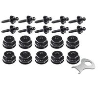 Tenax Boutons noirs 10 parties supérieures + 10 vis autotaraudeuses 4,2 x 16 mm + 1 clé TENAX