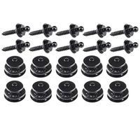 Tenax Boutons noirs 10 parties supérieures + 10 vis autotaraudeuses 4,2 x 16 mm