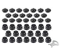 Tenax Boutons noirs 20 parties supérieures + 20 vis à tissu inférieures + 1 clé TENAX