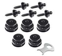 Tenax Boutons noirs 5 parties supérieures + 5 vis à tôle 4,2 x 16 mm + 1 clé TENAX