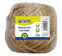 TENAX Corde de Jute Naturelle 50 m, Ficelle pour Jardinage, Bricolage, Décoration et Reliures, Emballage Cadeau