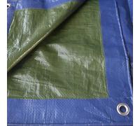 TENAX Cover All Bâche à Oeillets Vert-Bleu 4,00x6 m 90 g/m², Bâche de Protection pour Bois, Meubles de Jardin, Voitures, Piscines, Bateaux, Camping, Bâche Imperméable et Indéchirable avec Oeillets